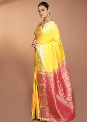 Blue Kanjivaram Silk Saree With Blouse Piece