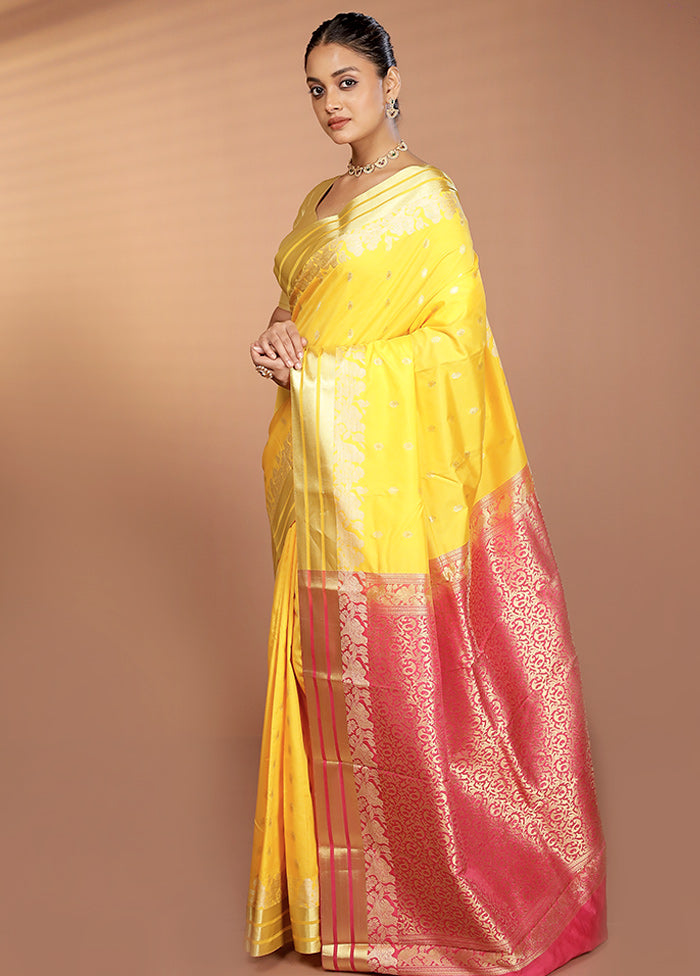 Blue Kanjivaram Silk Saree With Blouse Piece