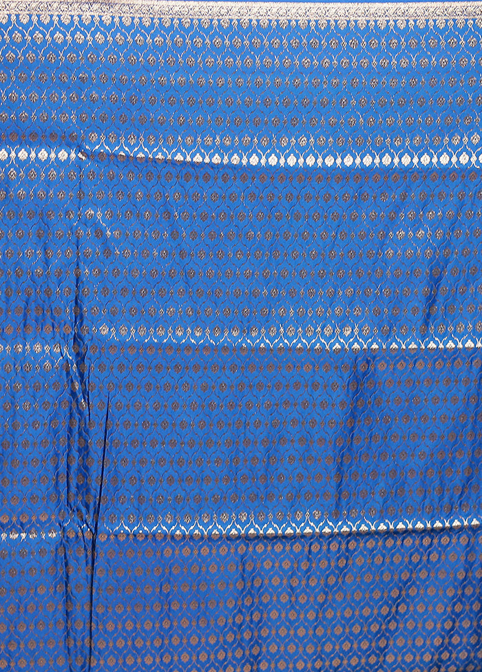 Purple Banarasi Silk Saree With Blouse Piece