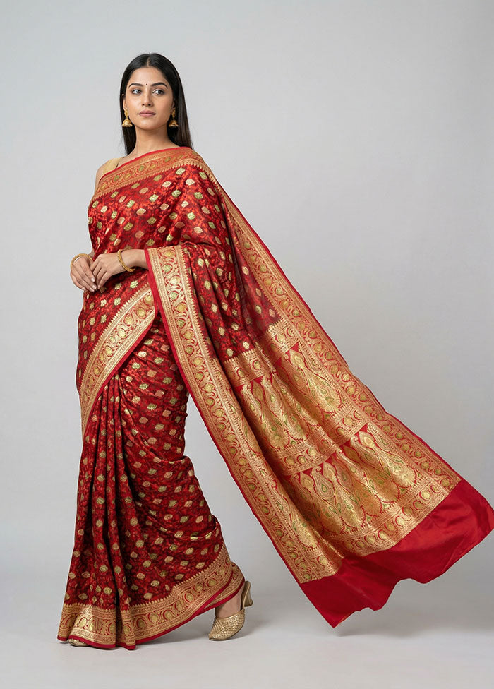 Purple Handloom Tanchoi Pure Silk Saree With Blouse Piece