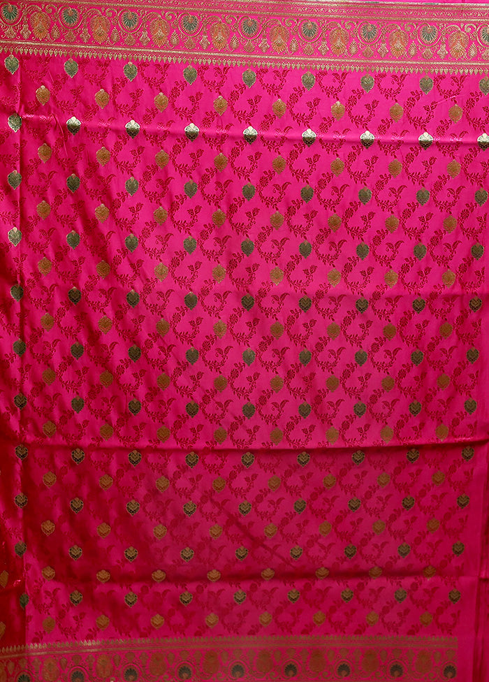 Wine Handloom Tanchoi Pure Silk Saree With Blouse Piece