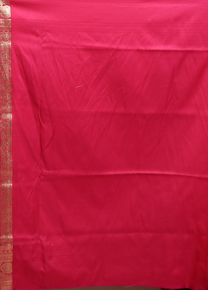 Purple Banarasi Silk Saree With Blouse Piece