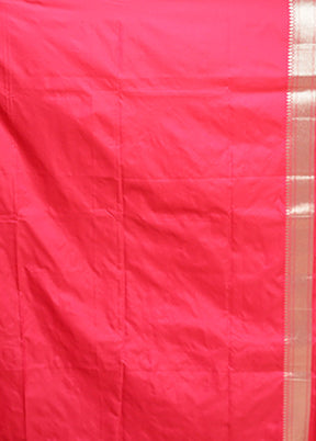 Pink Handloom Katan Pure Silk Saree With Blouse Piece