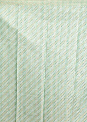 Green Kora Silk Saree With Blouse Piece