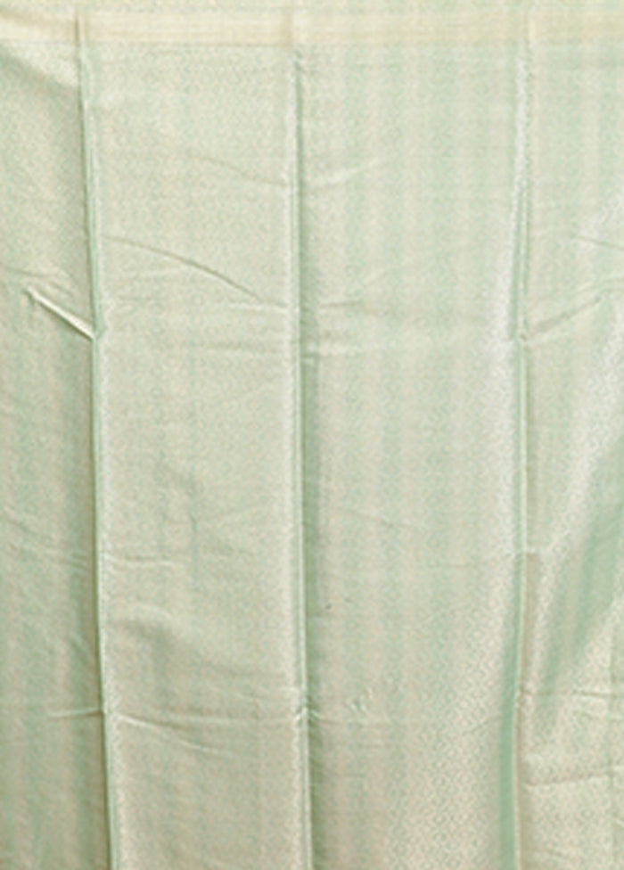 Green Kora Silk Saree With Blouse Piece