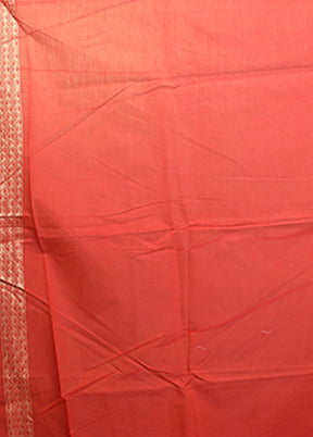 Red Kora Silk Saree With Blouse Piece