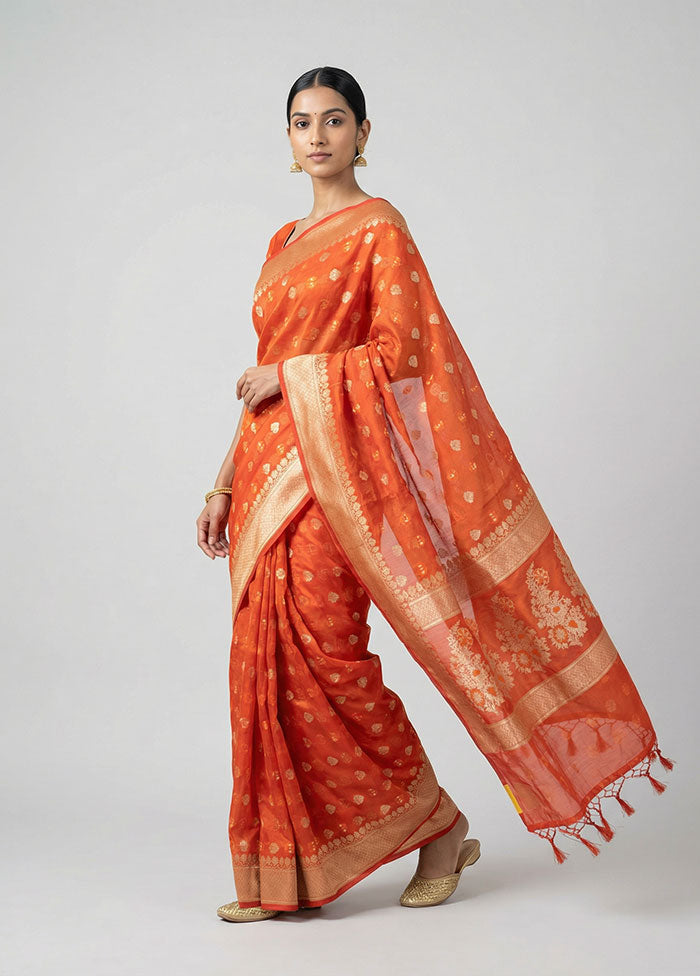 Pink Kora Silk Saree With Blouse Piece