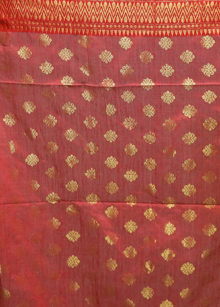 Yellow Cotton Saree With Blouse Piece