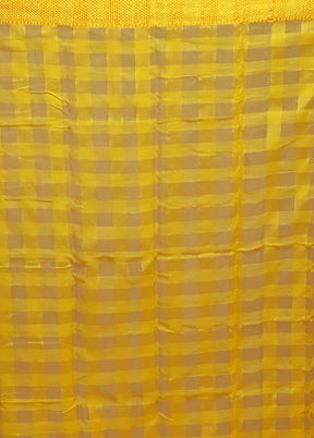 Yellow Cotton Saree With Blouse Piece