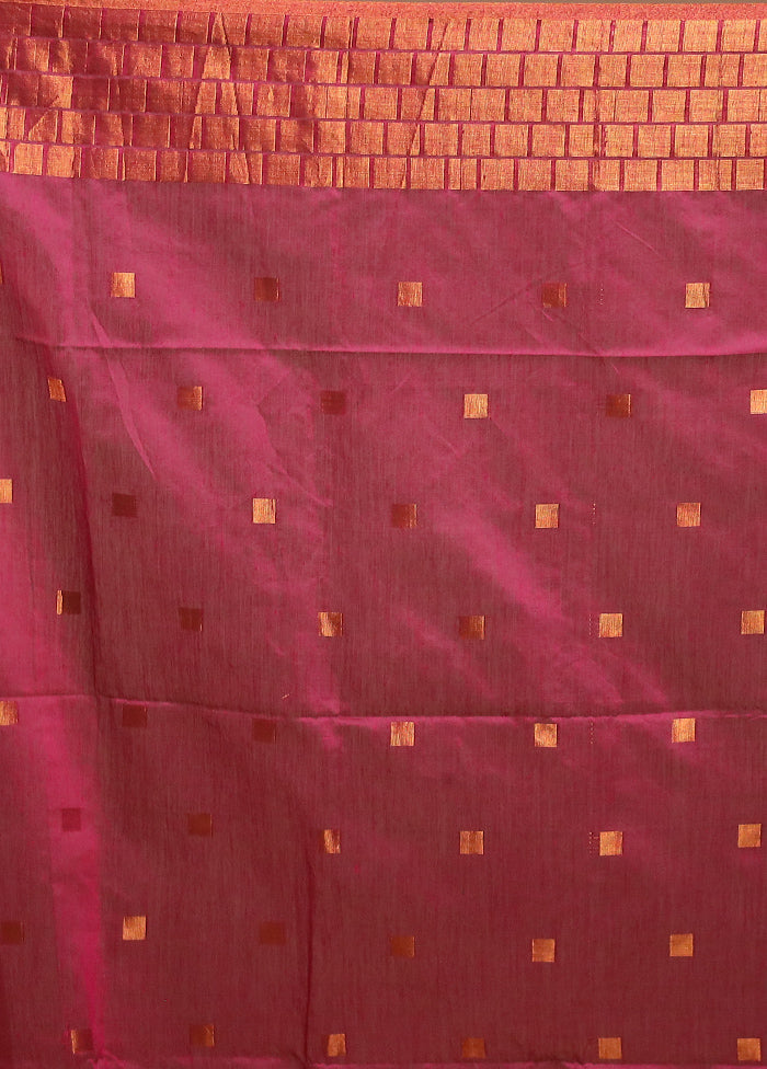 Blue Cotton Saree With Blouse Piece