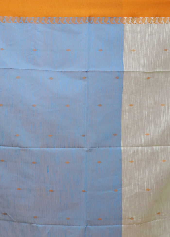 Cream Cotton Saree With Blouse Piece