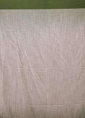 Cream Cotton Saree With Blouse Piece