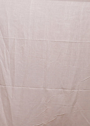 White Cotton Saree With Blouse Piece