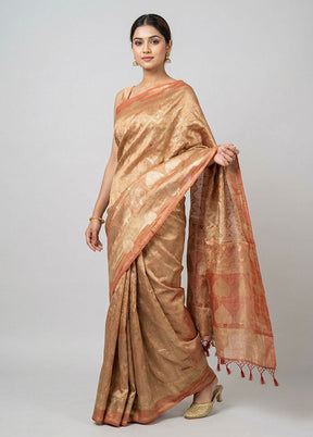 Red Tissue Silk Saree With Blouse Piece