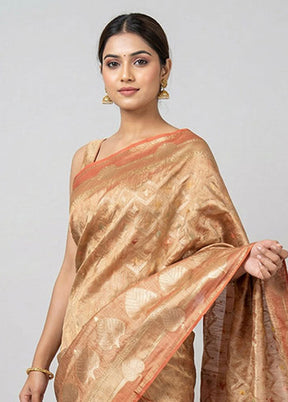 Red Tissue Silk Saree With Blouse Piece