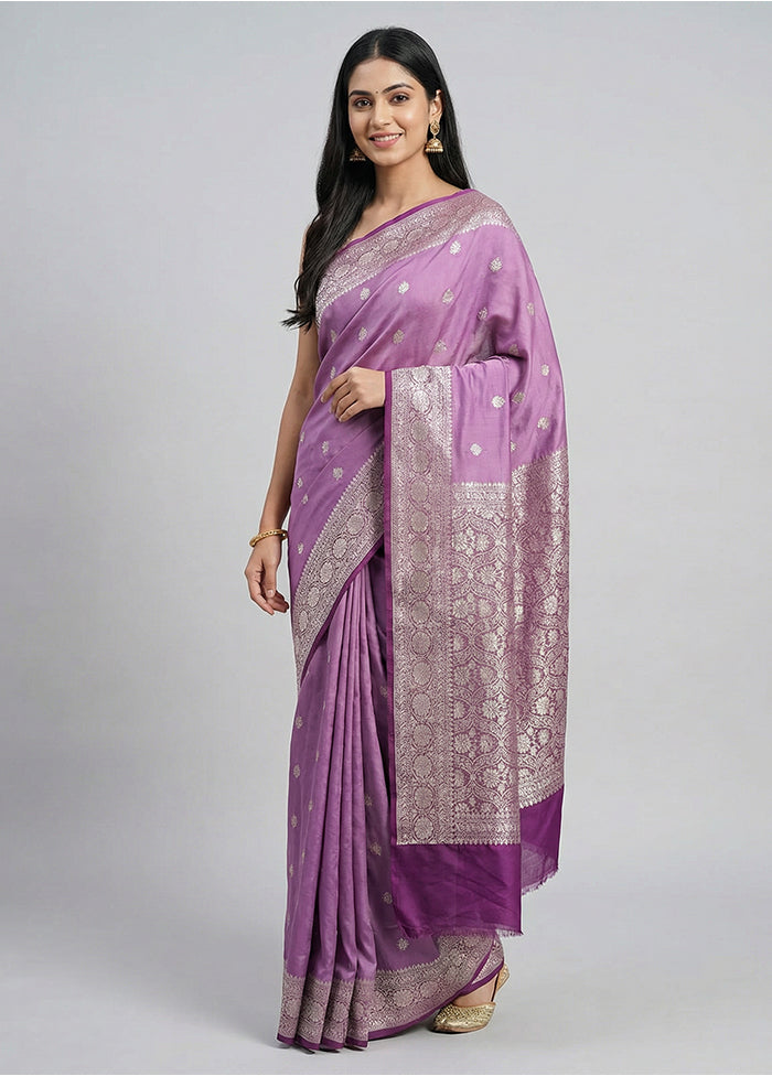 Pink Dupion Silk Saree With Blouse Piece