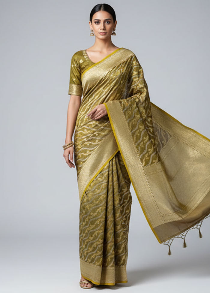 Grey Kora Silk Saree With Blouse Piece
