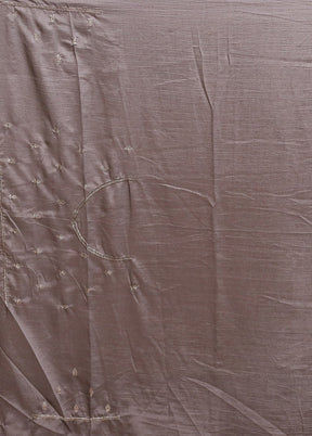 Grey Tussar Silk Saree With Blouse Piece