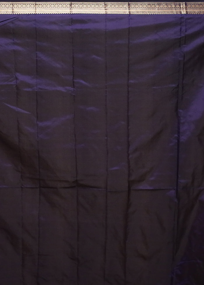 Blue Kanjivaram Silk Saree With Blouse Piece