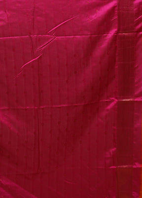 Orange Dupion Silk Saree With Blouse Piece
