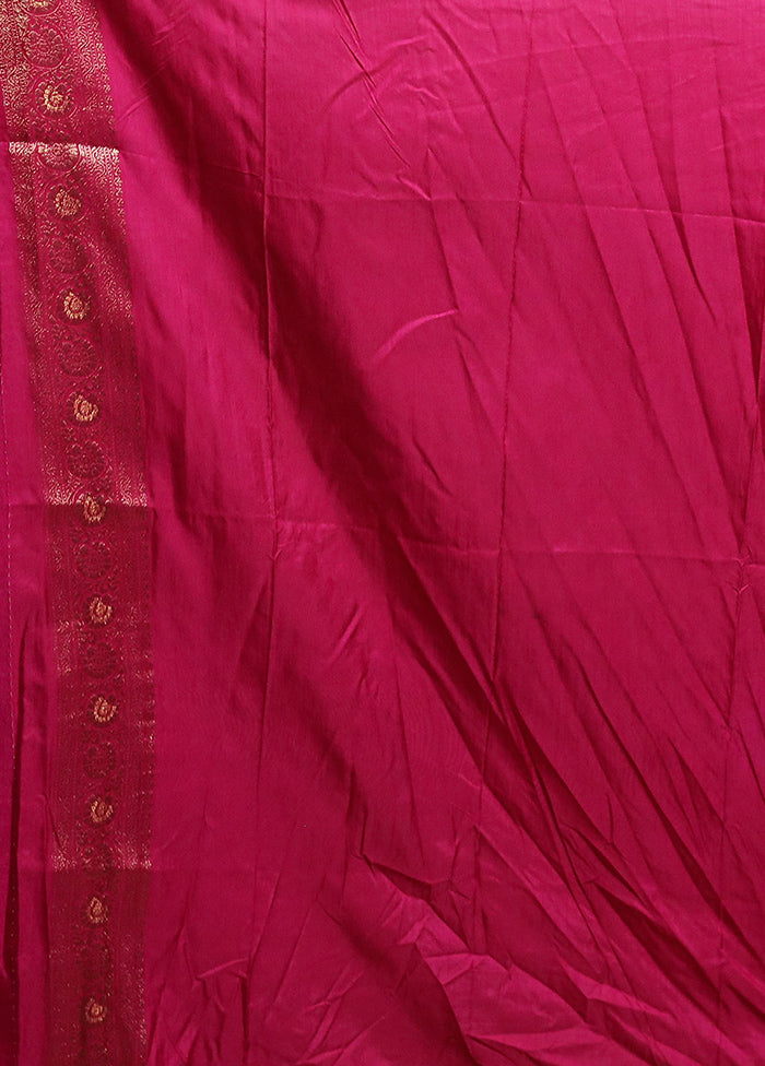 Blue Dupion Silk Saree With Blouse Piece