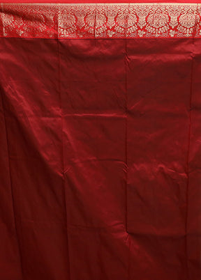 Brown Kanjivaram Silk Saree With Blouse Piece