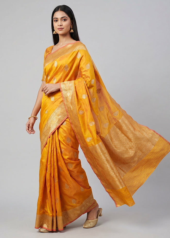 Pink Handloom Katan Pure Silk Saree With Blouse Piece