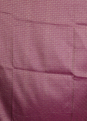 Purple Handloom Katan Silk Saree With Blouse Piece