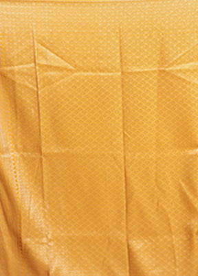 Yellow Handloom Katan Pure Silk Saree With Blouse Piece