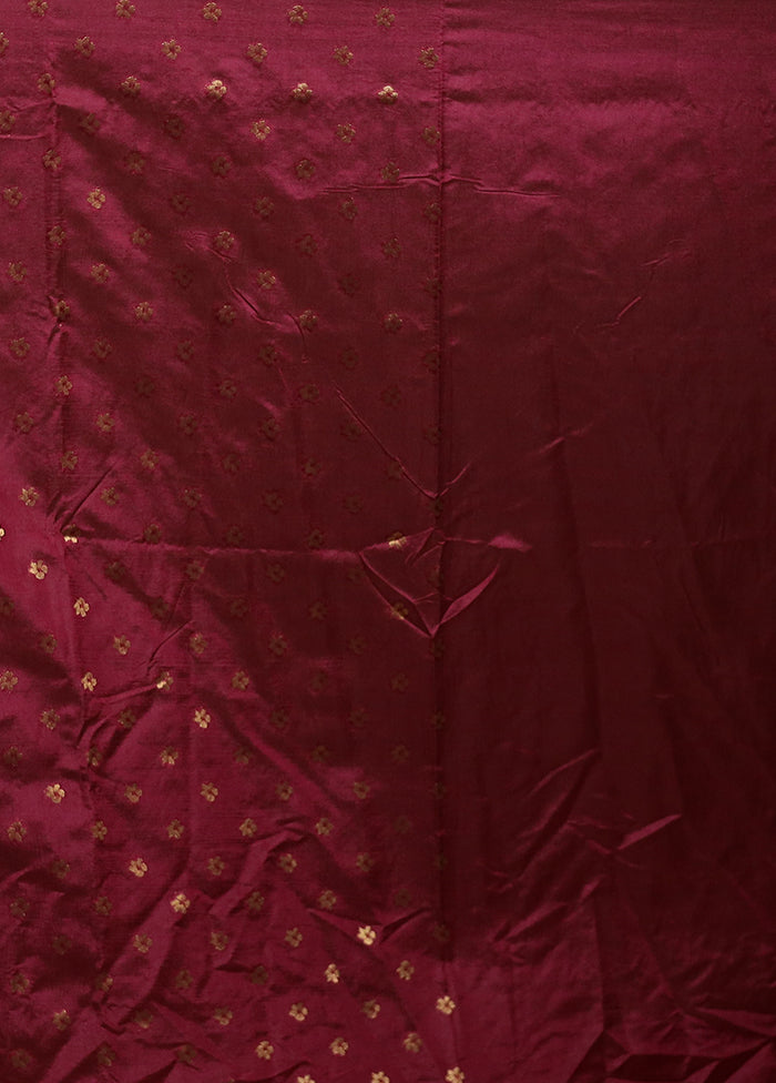 Pink Dupion Silk Saree With Blouse Piece