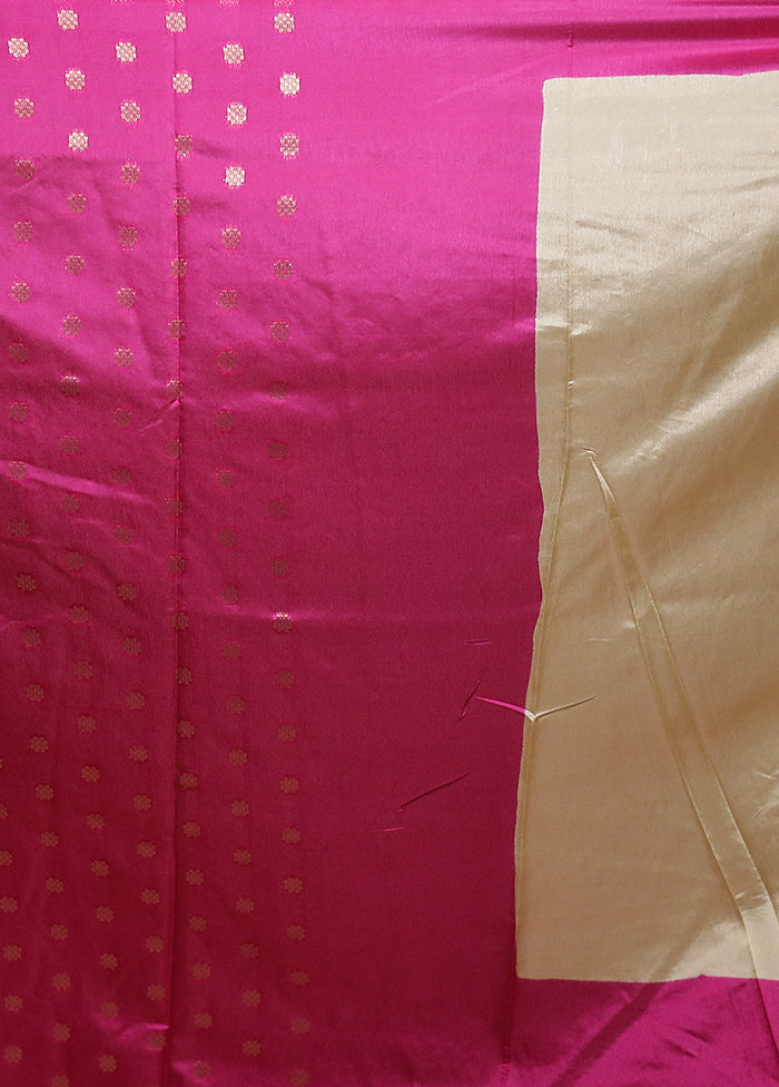 Yellow Dupion Silk Saree With Blouse Piece