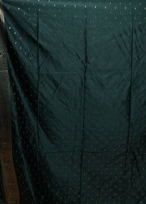 Green Dupion Silk Saree With Blouse Piece