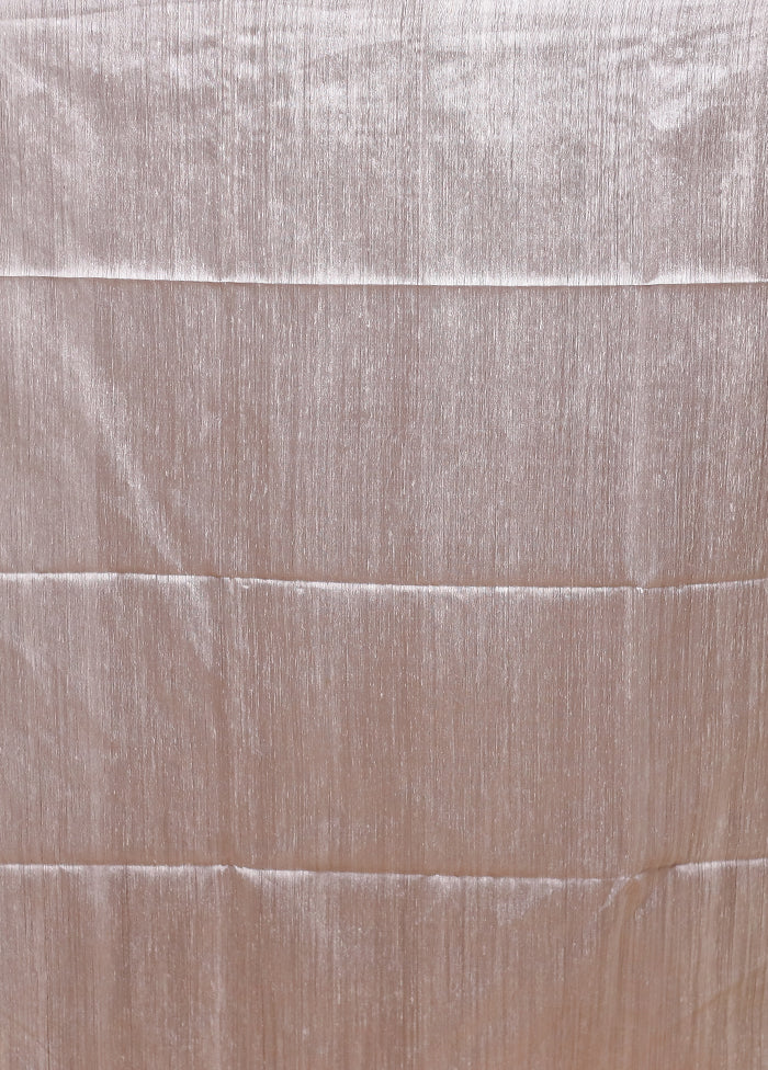 White Handloom Matka Pure Silk Saree With Blouse Piece