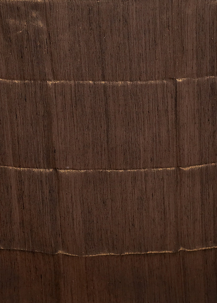Black Handloom Matka Pure Silk Saree With Blouse Piece