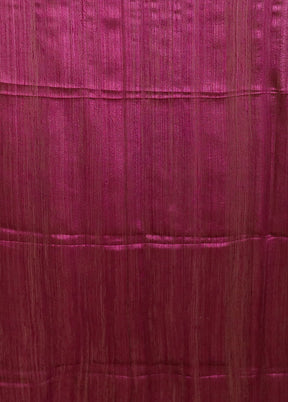 Purple Handloom Matka Pure Silk Saree With Blouse Piece