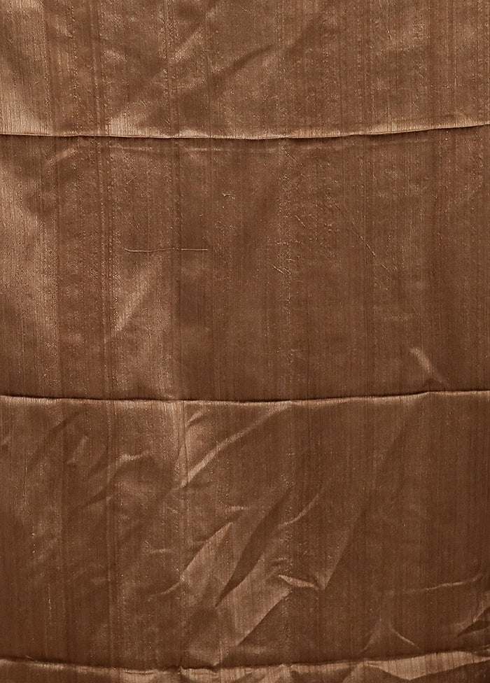 Cream Handloom Matka Pure Silk Saree With Blouse Piece