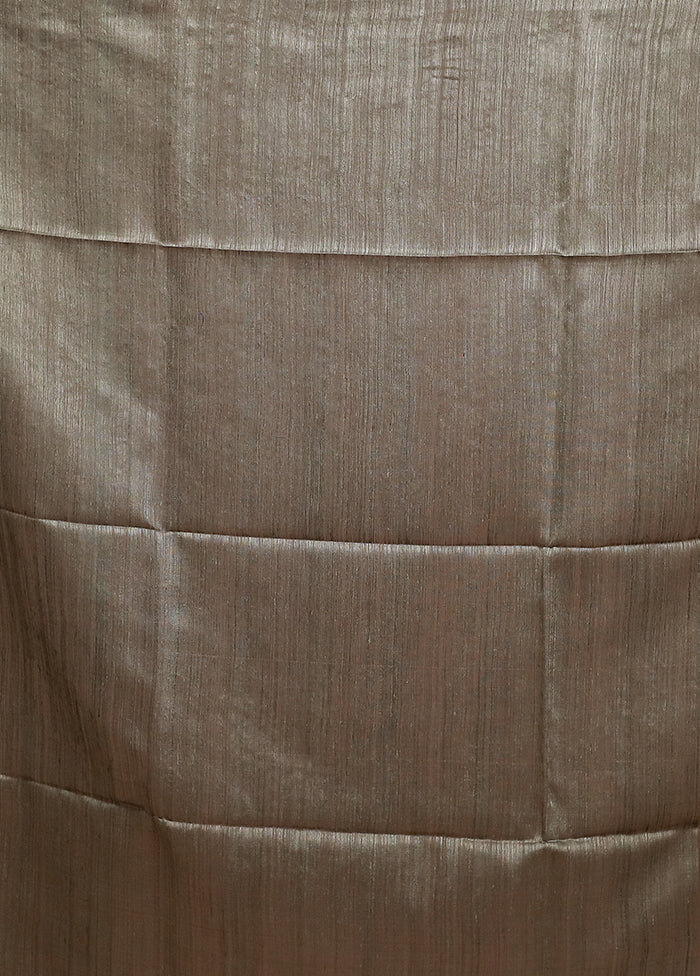 Green Handloom Matka Pure Silk Saree With Blouse Piece