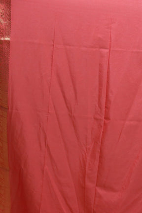 Pink Dupion Silk Saree With Blouse Piece