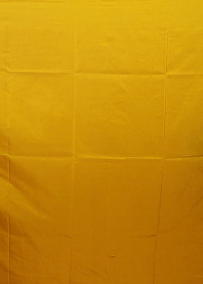 Yellow Dupion Silk Saree With Blouse Piece