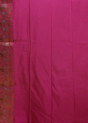 Pink Dupion Silk Saree With Blouse Piece