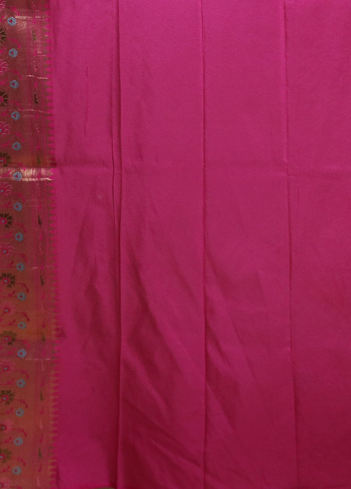 Pink Dupion Silk Saree With Blouse Piece