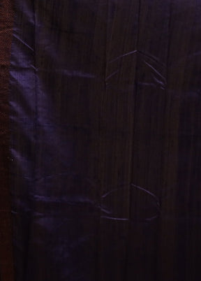 Red Handloom Tussar Pure Silk Saree With Blouse Piece