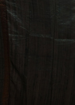 Wine Handloom Tussar Pure Silk Saree With Blouse Piece
