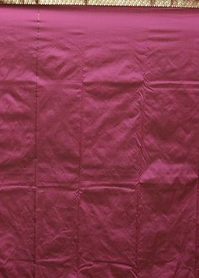 Pink Kanjivaram Silk Saree With Blouse Piece