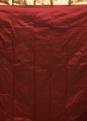 Brown Kanjivaram Silk Saree With Blouse Piece