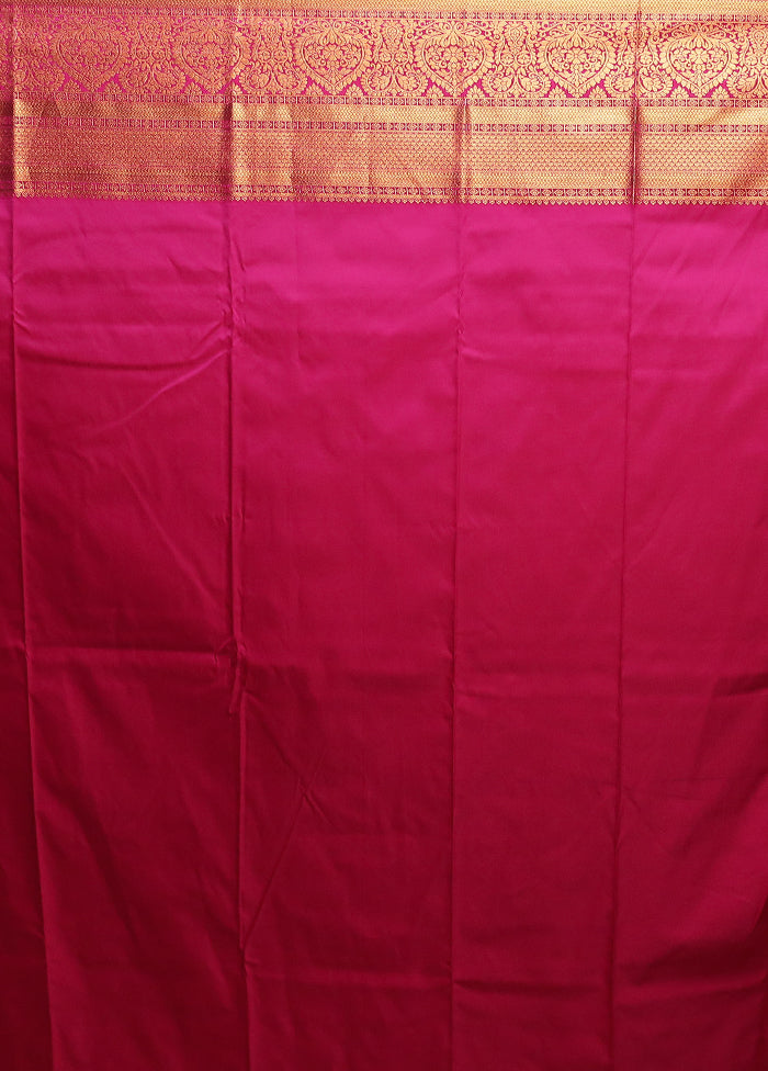 Blue Kanjivaram Silk Saree With Blouse Piece