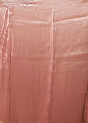 Pink Handloom Tissue Pure Silk Saree With Blouse Piece