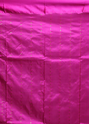 Blue Handloom Katan Pure Silk Saree With Blouse Piece
