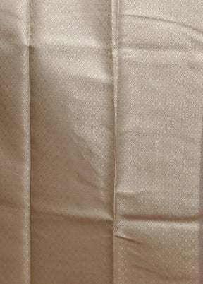 Cream Kora Silk Saree With Blouse Piece
