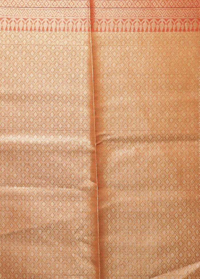 Pink Kora Silk Saree With Blouse Piece